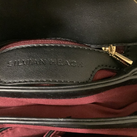 Silvian Heach Black Quilted Gold Chain Strap Handbag Purse - Picture 7 of 11